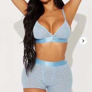 Fashion Nova Blue Lace Bra